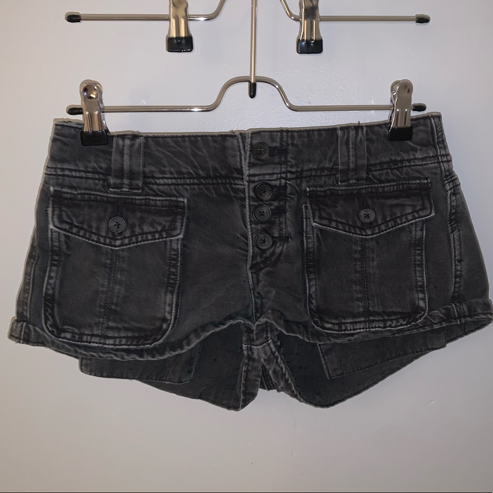 Free People: Cora front button denim shorts